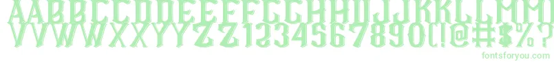 CS Roger Double-Schriftart – Grüne Schriften