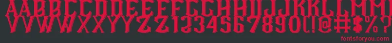 CS Roger Double Font – Red Fonts on Black Background
