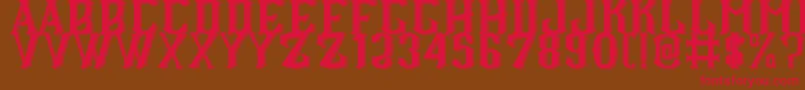 CS Roger Double Font – Red Fonts on Brown Background
