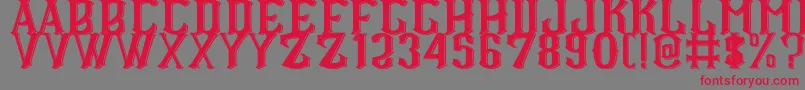 CS Roger Double Font – Red Fonts on Gray Background