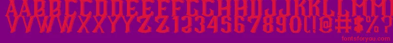 Шрифт CS Roger Double – красные шрифты на фиолетовом фоне