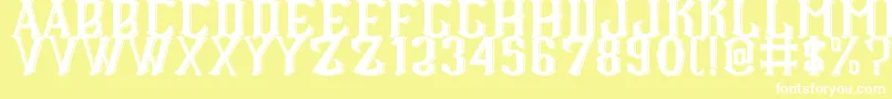 CS Roger Double Font – White Fonts on Yellow Background