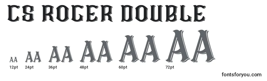 Размеры шрифта CS Roger Double