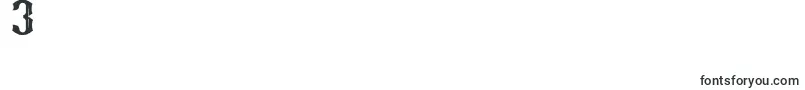 Czcionka CS Roger Inner – czcionki cyfry 3