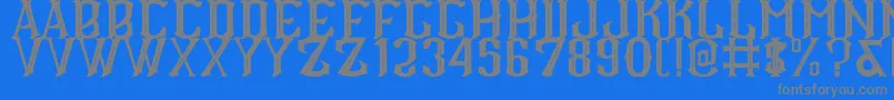 Fonte CS Roger Inner – fontes cinzas em um fundo azul
