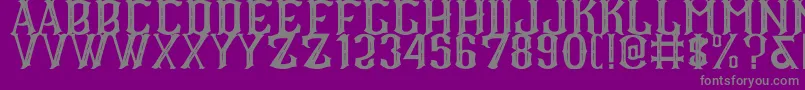 CS Roger Inner-Schriftart – Graue Schriften auf violettem Hintergrund