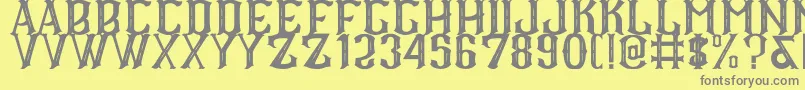 CS Roger Inner Font – Gray Fonts on Yellow Background