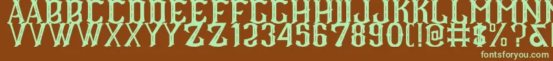 CS Roger Inner Font – Green Fonts on Brown Background