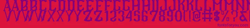 Шрифт CS Roger Inner – фиолетовые шрифты на красном фоне