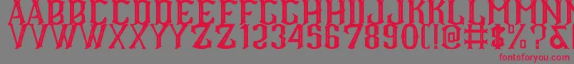 CS Roger Inner Font – Red Fonts on Gray Background