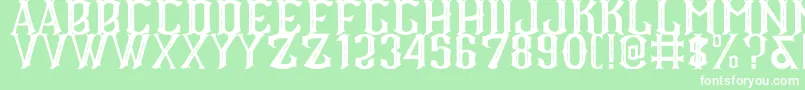 CS Roger Inner Font – White Fonts on Green Background