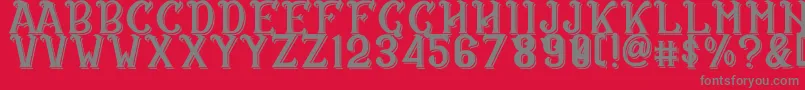 CS Rosalia Double Font – Gray Fonts on Red Background