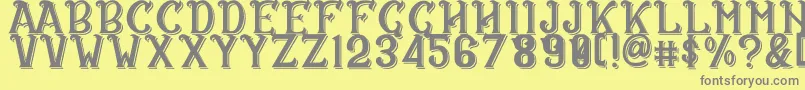 CS Rosalia Double Font – Gray Fonts on Yellow Background