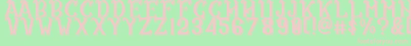 CS Rosalia Double Font – Pink Fonts on Green Background