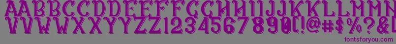 CS Rosalia Double Font – Purple Fonts on Gray Background