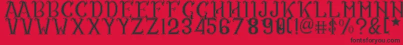 CS Rosalia Dropline Font – Black Fonts on Red Background