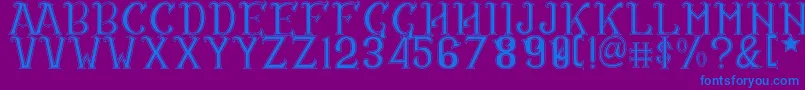 CS Rosalia Dropline Font – Blue Fonts on Purple Background