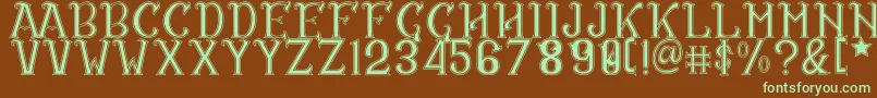 CS Rosalia Dropline Font – Green Fonts on Brown Background