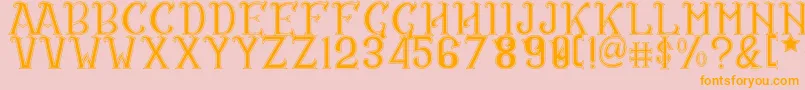 CS Rosalia Dropline Font – Orange Fonts on Pink Background