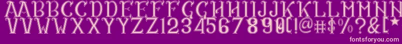 CS Rosalia Dropline Font – Pink Fonts on Purple Background