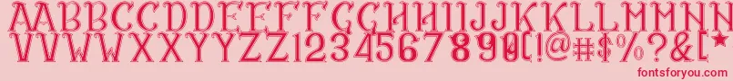 CS Rosalia Dropline Font – Red Fonts on Pink Background