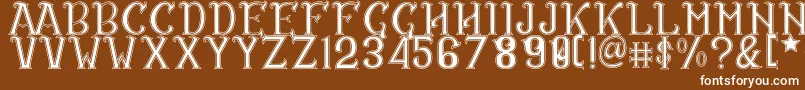 CS Rosalia Dropline Font – White Fonts on Brown Background