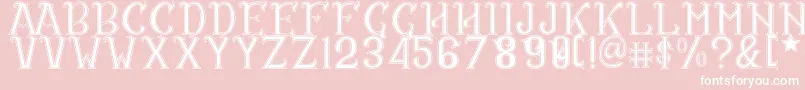 CS Rosalia Dropline Font – White Fonts on Pink Background