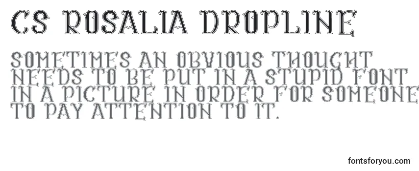 Przegląd czcionki CS Rosalia Dropline