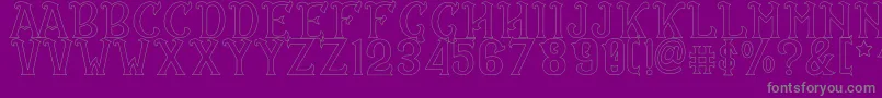 CS Rosalia Outline Font – Gray Fonts on Purple Background