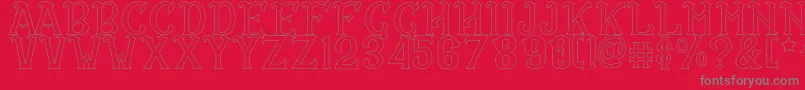 fuente CS Rosalia Outline – Fuentes Grises Sobre Fondo Rojo