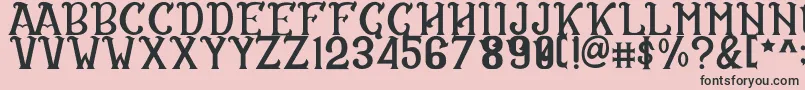 Шрифт CS Rosalia Regular – чёрные шрифты на розовом фоне