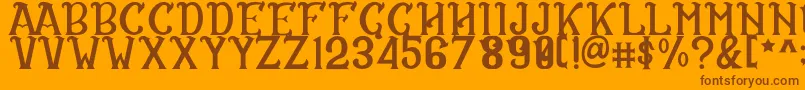 CS Rosalia Regular Font – Brown Fonts on Orange Background
