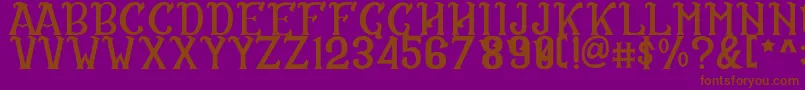 フォントCS Rosalia Regular – 紫色の背景に茶色のフォント
