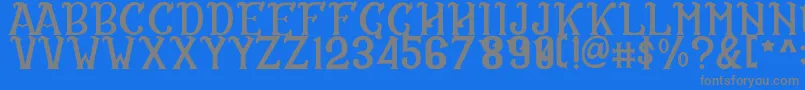 CS Rosalia Regular Font – Gray Fonts on Blue Background