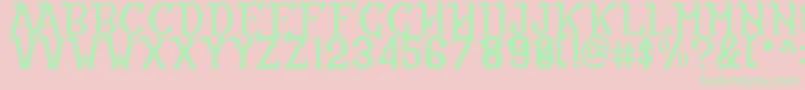 CS Rosalia Regular-Schriftart – Grüne Schriften auf rosa Hintergrund