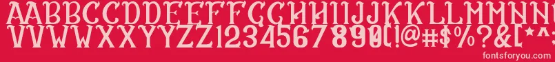 CS Rosalia Regular-Schriftart – Rosa Schriften auf rotem Hintergrund