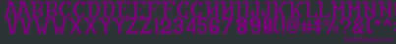 CS Rosalia Regular-fontti – violetit fontit mustalla taustalla