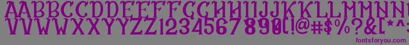 フォントCS Rosalia Regular – 紫色のフォント、灰色の背景
