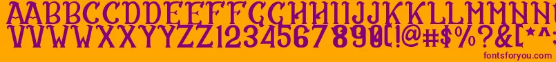 CS Rosalia Regular Font – Purple Fonts on Orange Background