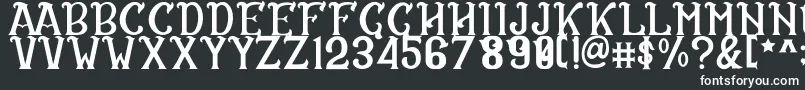 フォントCS Rosalia Regular – 黒い背景に白い文字