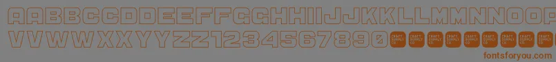 CS Sandreas Outline Font – Brown Fonts on Gray Background