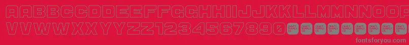 CS Sandreas Outline Font – Gray Fonts on Red Background