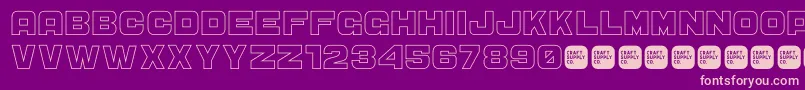 CS Sandreas Outline Font – Pink Fonts on Purple Background