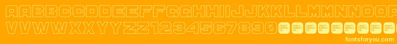CS Sandreas Outline Font – Yellow Fonts on Orange Background