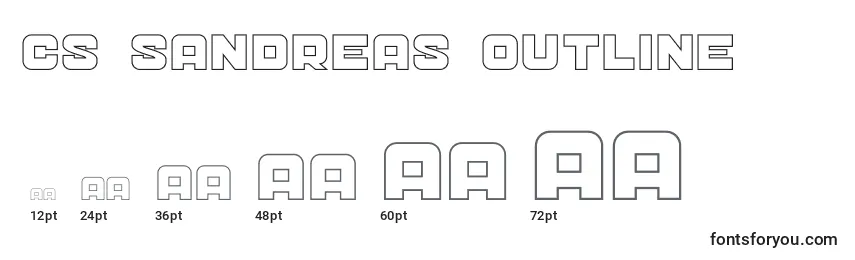 CS Sandreas Outline Font Sizes