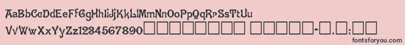 GhostlyNormal Font – Black Fonts on Pink Background