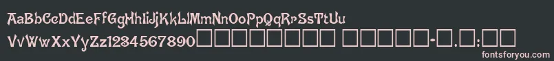 GhostlyNormal Font – Pink Fonts on Black Background