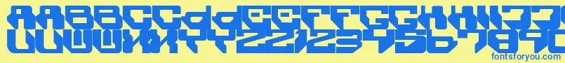 フォントcs3 – 青い文字が黄色の背景にあります。