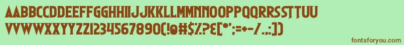 Cthulhus Calling Font – Brown Fonts on Green Background