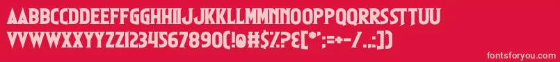 Cthulhus Calling Font – Pink Fonts on Red Background